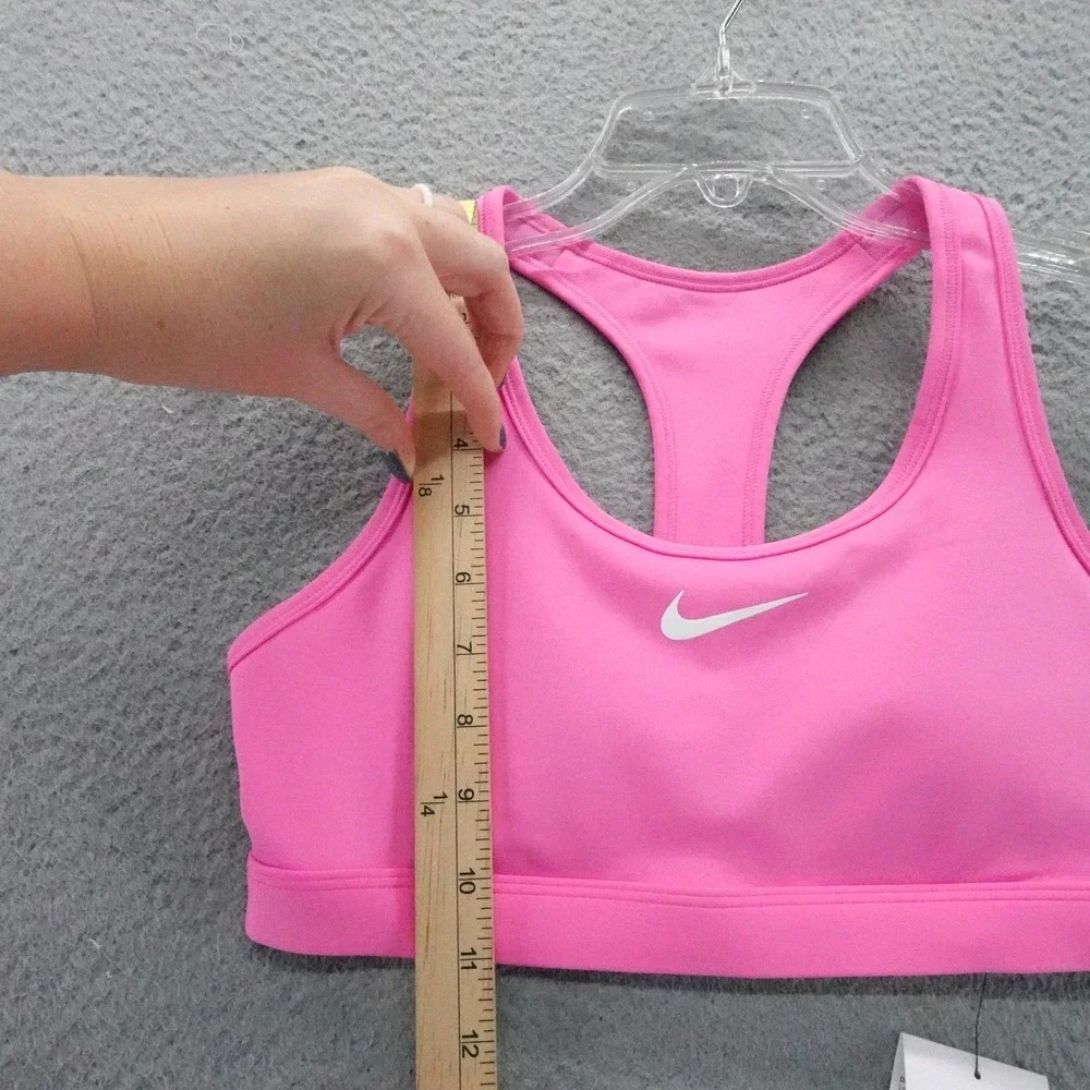 Nike Womens Swoosh Dri FIT Racerback Sports Bra Small Pink NEW